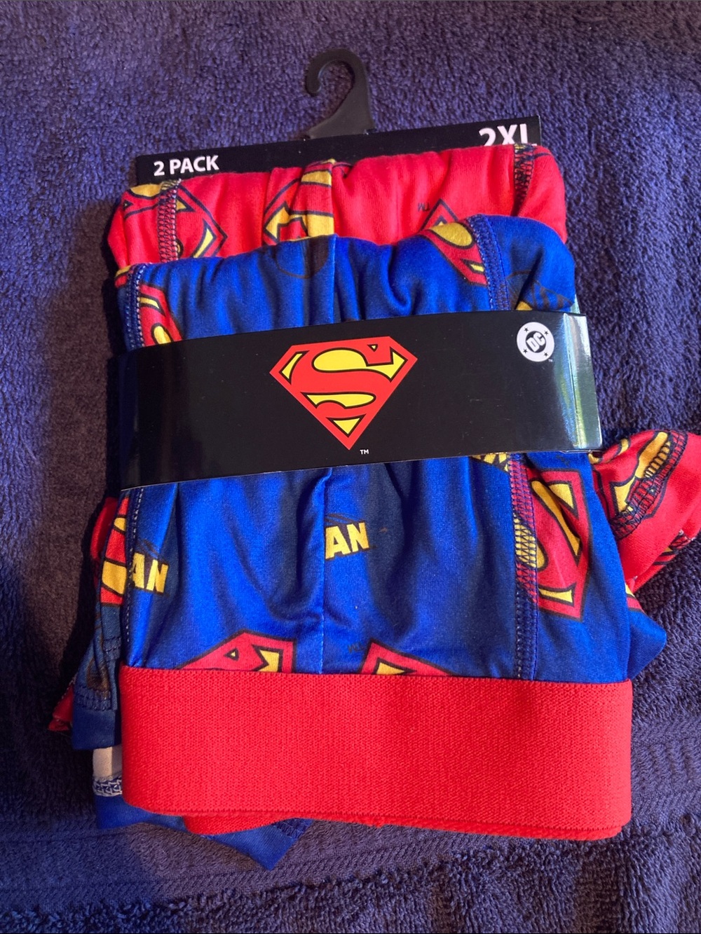 DC Superman Logo Red and Blue Boxer Briefs 2-Pack